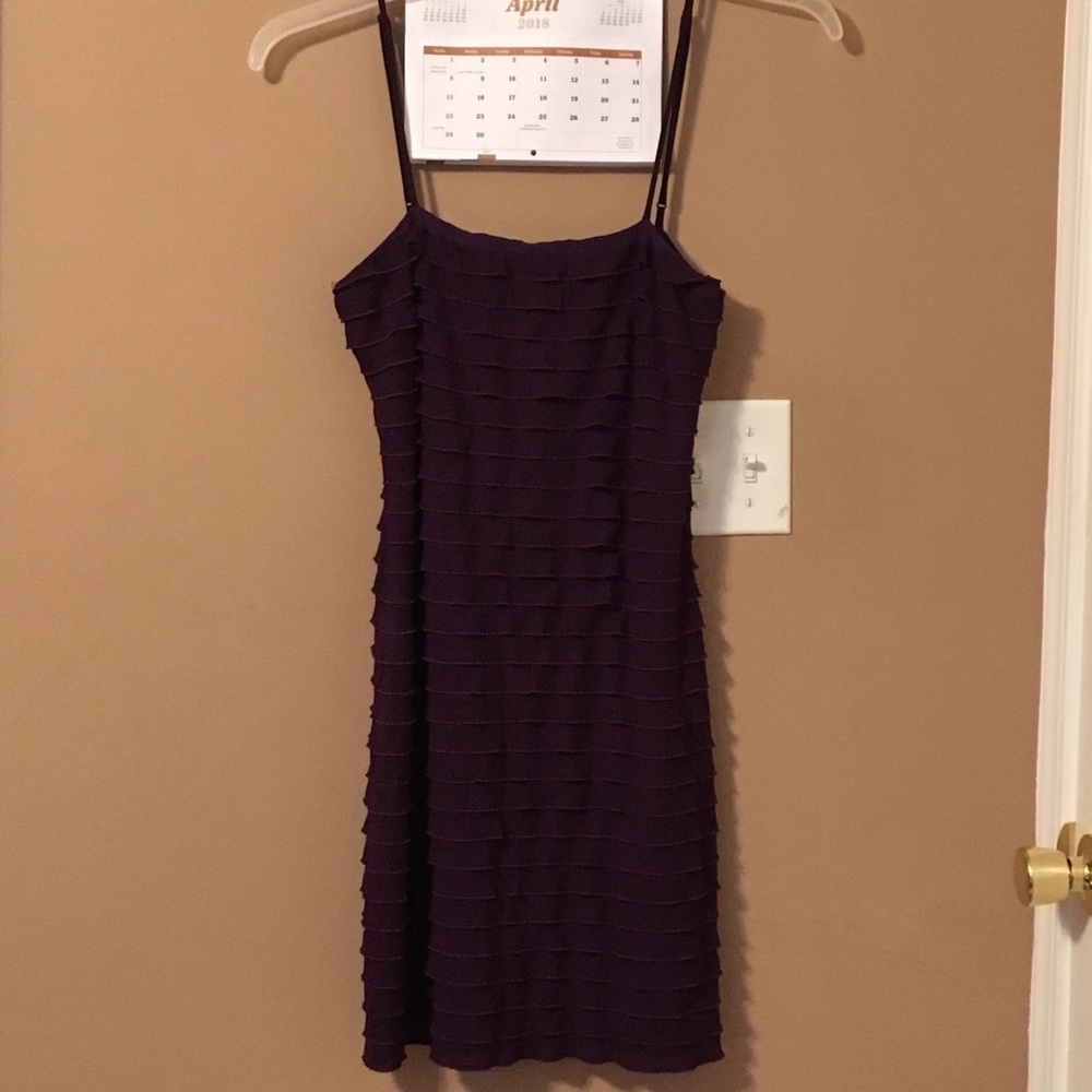 5 for $25 Sharon Max Purple Ruffled Dress